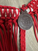 Red fringe breast collar with wither strap