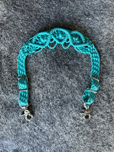 Fancy wither strap with turquoise howlite gemstones