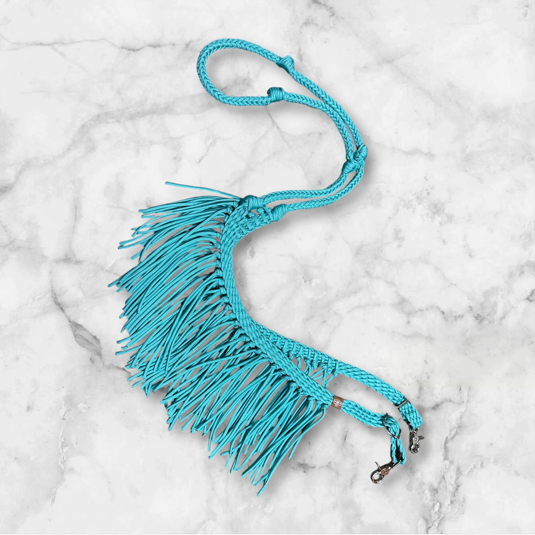 Fringe Barrel Reins turquoise