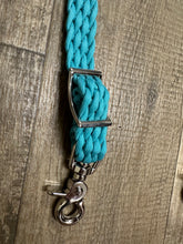 Fancy wither strap in turquoise with rhinestones