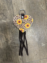 Sunflower leather key fob TBT