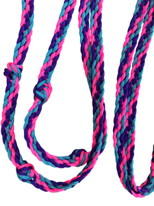 Flat braided Barrel Reins with  grip knots you can choose color and length