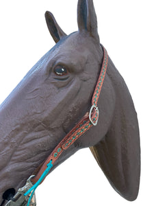 One ear personalized leather bridle