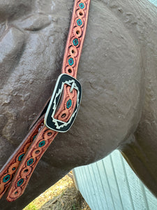 One ear personalized leather bridle