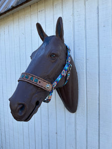 PERSONALIZED   nylon horse halter flower tie dye