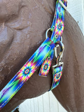 PERSONALIZED   nylon horse halter flower tie dye