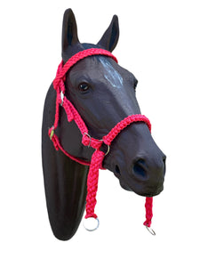 complete Bitless bridle cross under style braided from mule tape