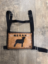 Personalized exhibitor number harness