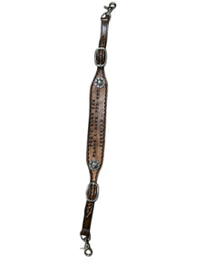 Hand  tooled  leather wither strap horse size