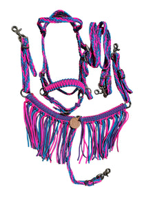 Pony Fringe Tack set with turquoise pink and lilac