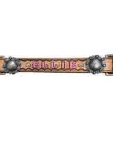 Personalized  goat or sheep halter hand hold in pink