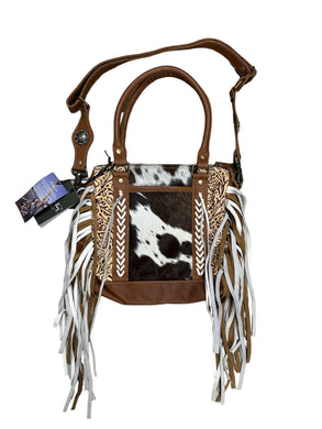 beautiful concealed carry leather tooled fringe western purse