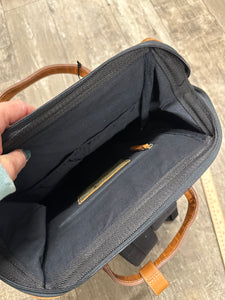 Cowhide diaper bag backpack