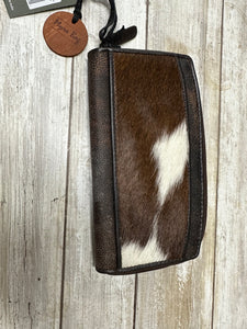 Cowhide  womens zippered wallet