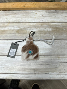 Myra hand  cow hide key fob