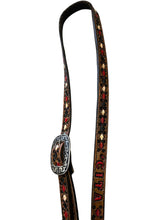 Personalized Four aces Hand painted and tooled  leather Headstall horse size