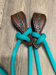 Personalized split reins yacht rope with personalized leather slobber straps...more colors available