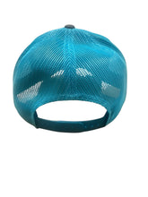 Turquoise blue tooled and painted ball cap