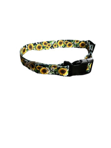 Cow sunflower Nylon dog collar