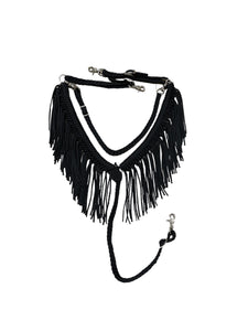 Black Fringe Breast Collar with wither strap