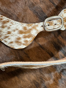 Cowhide hair on spur straps