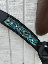 Teal and Black leather tack set