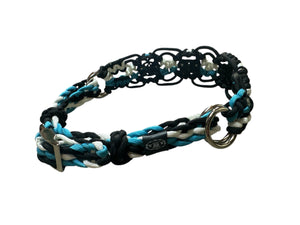 Side Pull Hackamore with a fancy noseband bitless attachment all sizes black white and neon turquoise
