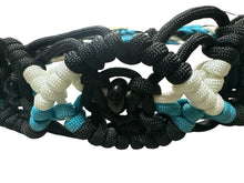 Side Pull Hackamore with a fancy noseband bitless attachment all sizes black white and neon turquoise