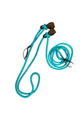 Yacht rope rein 22' with personalized leather slobber straps...more colors available