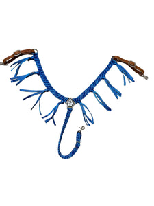 horse breast collar mule tape  blue