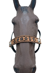 PERSONALIZED camo nylon horse halter.