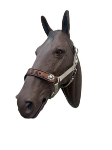 PERSONALIZED horse halter tan