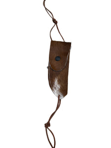 Hoof pick holder cowhide