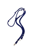 Dark  blue Barrel Reins, Round with grip knots.