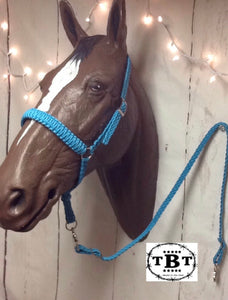 Tie Down noseband and tie down strap with cobra braid noseband