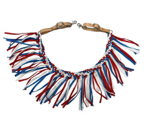 Mule tape horse tripping collar red white and blue