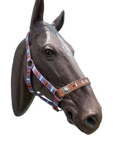 PERSONALIZED  purple tribal print nylon horse halter