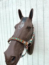 PERSONALIZED aztec print nylon horse halter