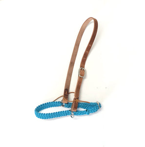 leather and paracord simple bitless bridle