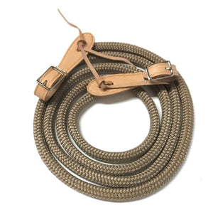 Yacht rope reins with buckle slobber straps 6' (short rein)