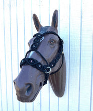 complete  Bitless bridle side pull hackamore in baroque style with Indian agate gemstones