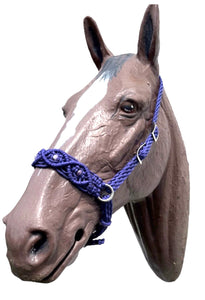 Complete Bitless Bridle macrame beaded hackamore with simple headstall