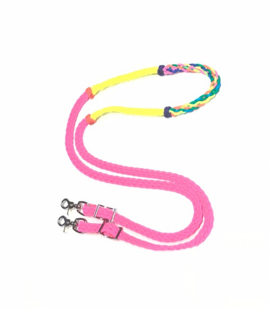 color coded lesson reins rainbow
