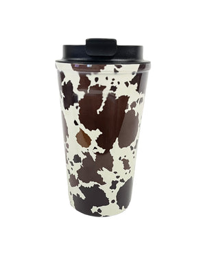 Travel mug cow print
