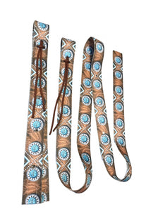 Cinch Strap Set turquoise concho