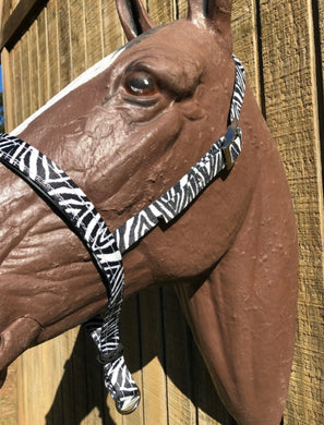 SALE nylon zebra tie down noseband