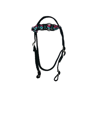 Beaded Browband Headstall with a fancy braided turquoise howlite browband  all sizes