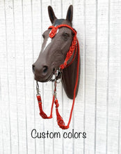 orange Beaded Browband Headstall with a fancy braided browband all sizes.