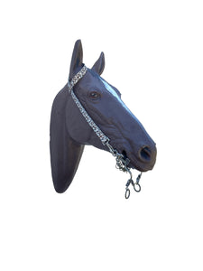 One Ear Headstall cow print with quick change clips  horse size