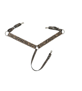 Cheetah breast collar nylon horse size